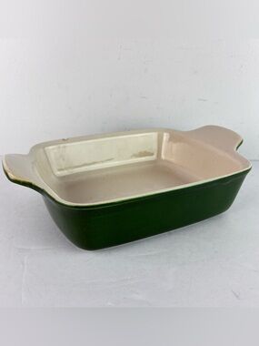 Emile Henry Green Ceramic Small Baking Casserole Dish